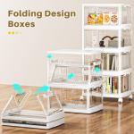 Clear Storage Bins with Wheels and Lid, 24QT