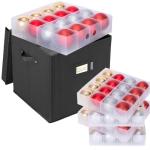 BALEINE Christmas Ornament Storage Bin with Dividers