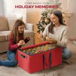 Large Christmas Ornament Storage Bin with Dividers