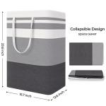 Large Collapsible Laundry Basket with Easy Carry Handles