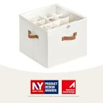 Shoe Organizer with Adjustable Dividers and Clear Cover