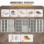 Budding Joy Clear Shoe Organizer Bins - 2 Pack