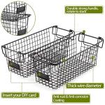4 Pack XL Stackable Metal Baskets for Organizing