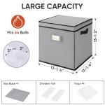 BALEINE Christmas Ornament Storage Bin with Dividers