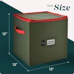 Christmas Ornament Storage Box with Adjustable Dividers