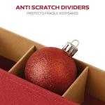 Large Christmas Ornament Storage Bin with Dividers