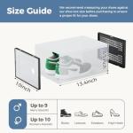 12-Pack Clear Stackable Shoe Storage Boxes