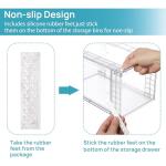 Vtopmart 4-Pack Clear Stackable Storage Drawers