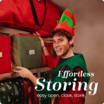 Christmas Ornament Storage Box with Adjustable Dividers