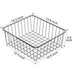 4 Pack Black Wire Storage Baskets