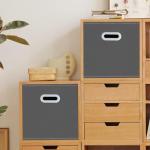 Fabric Cube Storage Bins with Handles - Set of 3