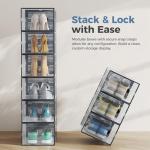 12-Pack Clear Stackable Shoe Storage Boxes