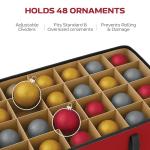 Large Christmas Ornament Storage Bin with Dividers