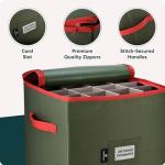 Christmas Ornament Storage Box with Adjustable Dividers