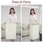 Slim Collapsible Laundry Basket with Handles, Beige