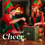 Christmas Ornament Storage Box with Adjustable Dividers