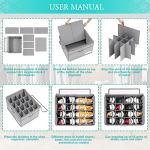 LUVHOMEE Clear Folding Shoe Organizer for 16 Pairs