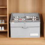 LUVHOMEE Clear Folding Shoe Organizer for 16 Pairs