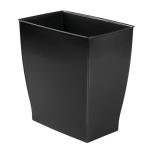 iDesign Small Black Plastic Trash Can for Any Room