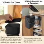 3L Kitchen Compost Bin with Lid for Countertops