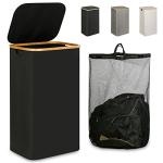 110L Collapsible Laundry Hamper with Lid and Handle