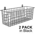 Extra Large 2-Pack Black Wire Baskets