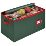 Christmas Ornament Storage Bin with Adjustable Dividers