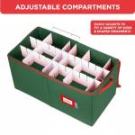 Christmas Ornament Storage Bin with Adjustable Dividers