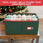 Christmas Ornament Storage Bin with Adjustable Dividers