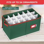 Christmas Ornament Storage Bin with Adjustable Dividers