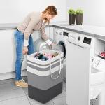 Large Collapsible Laundry Basket with Easy Carry Handles