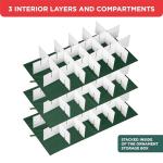 Christmas Ornament Storage Bin with Adjustable Dividers