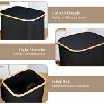 110L Collapsible Laundry Hamper with Lid and Handle