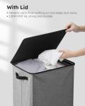 SOLEDI 100L Tall Collapsible Laundry Hamper with Lid