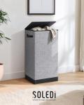 SOLEDI 100L Tall Collapsible Laundry Hamper with Lid