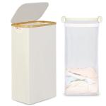 Efluky Slim Laundry Basket with Lid and Bag