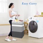 BlissTotes 3-Pack Waterproof Laundry Baskets - Gradient Grey