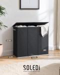 SOLEDI Extra Large 3-Section Laundry Hamper