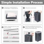 Goodpick Rolling Laundry Basket with Removable Bag