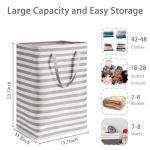 Large Waterproof Laundry Basket - 2-Pack, Grey