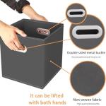 Fabric Cube Storage Bins with Handles - Set of 3