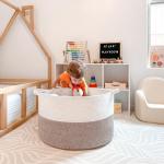 Large Woven Cotton Storage Basket with Handles