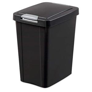 Sterilite 7.5 Gallon TouchTop Wastebasket, Black