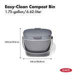 OXO Good Grips Easy-Clean Compost Bin - Charcoal