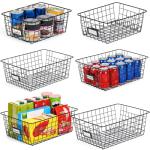 6 Pack Wire Baskets for Kitchen Storage