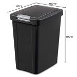Sterilite 7.5 Gallon TouchTop Wastebasket, Black