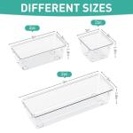 6 Pack Clear Acrylic Drawer Organizer Set