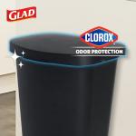 Glad 13 Gallon Step-On Trash Can with Lid