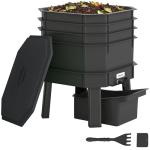 Outsunny 4-Tray Worm Composter Bin for Gardens