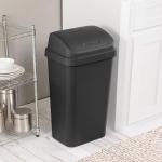 Sterilite 4-Pack Swing Top Trash Bin, Black